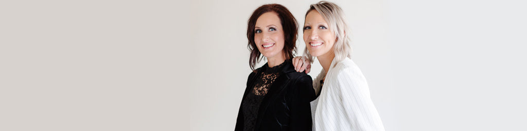 Janelle Kartechner and Lauren Tillema, owners of Stone + Suede, a boutique and interior-design business in Waupun, Wisconsin.